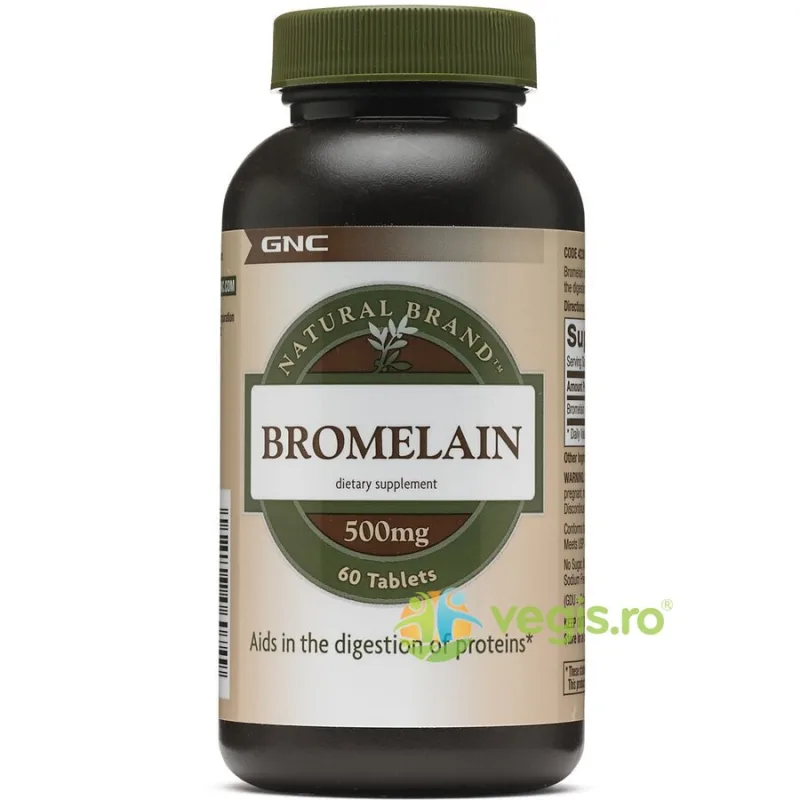 Bromelain 500mg (Bromelaina) Natural Brand 60tb GNC — preț și oferte