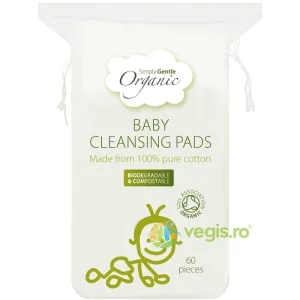 Dischete Rectangulare de Curatare din Bumbac Organic 60buc