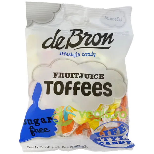 Caramele cu Aroma de Fructe fara Zahar 90g DEBRON — preț și oferte