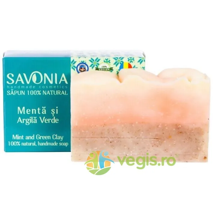 Sapun cu Menta si Argila Verde 90g SAVONIA — preț și oferte