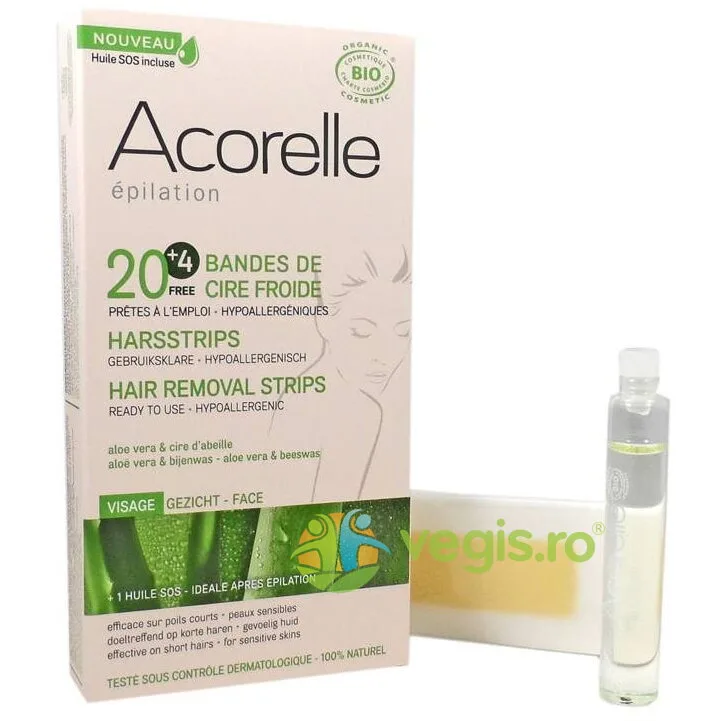Benzi Depilatoare cu Ceara Rece pentru Fata Bio 10x2buc ACORELLE — preț și oferte