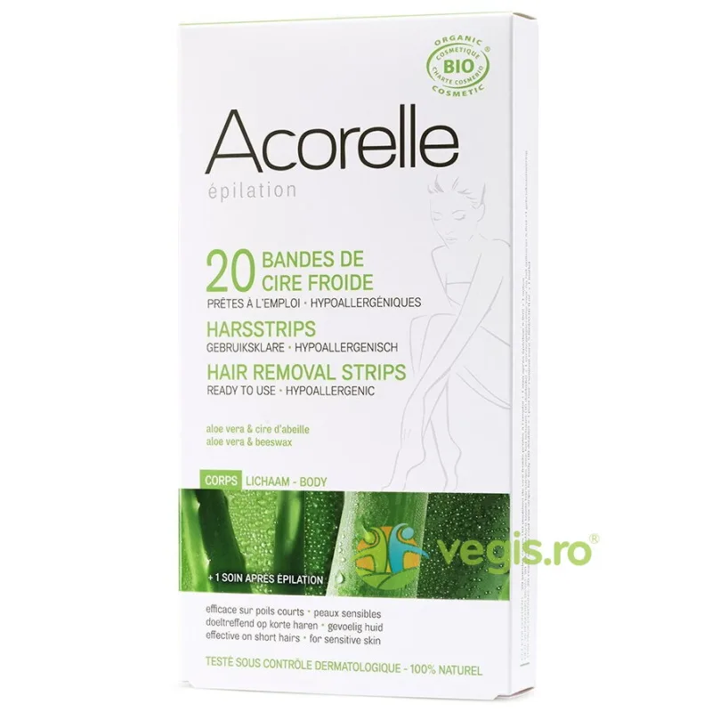 Benzi Depilatoare cu Ceara Rece pentru Corp 10x2buc ACORELLE — preț și oferte
