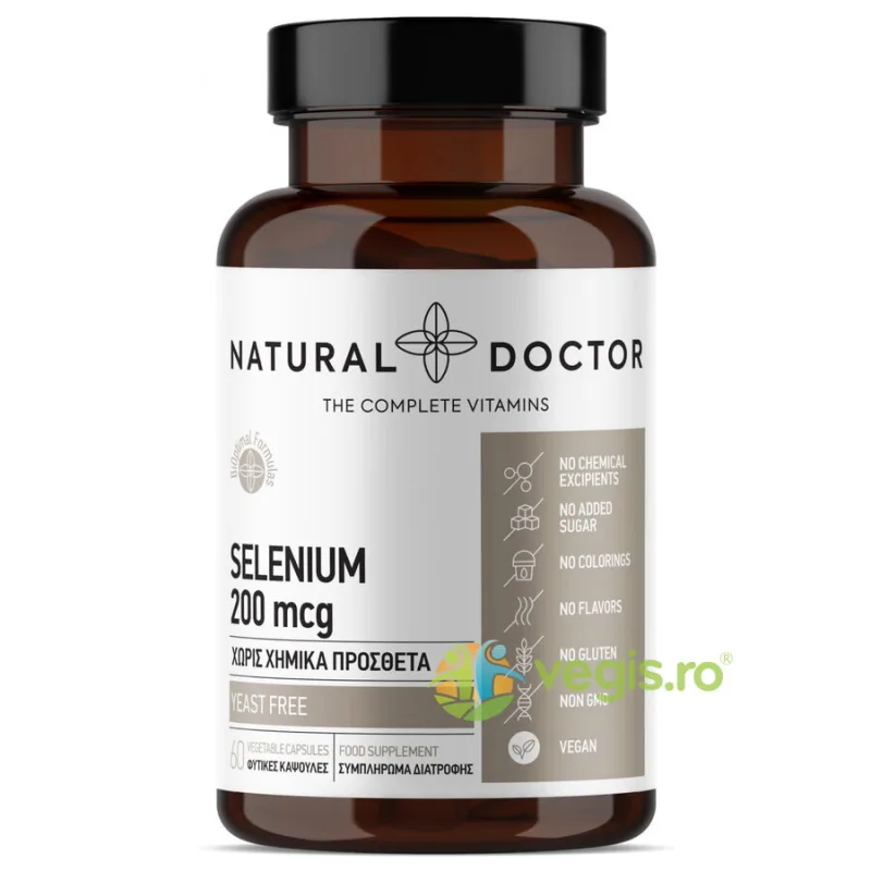 Seleniu pentru Functionarea Normala a Glandei Tiroide 60cps NATURAL&nbsp;DOCTOR — preț și oferte