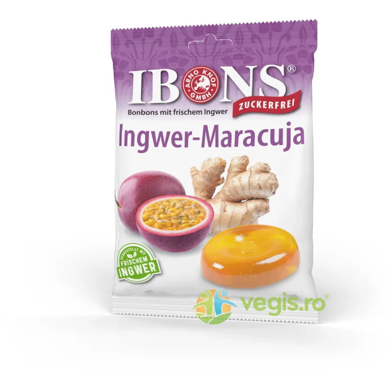 Dropsuri cu Ghimbir si Fructul Pasiunii fara Zahar 75g IBONS — preț și oferte
