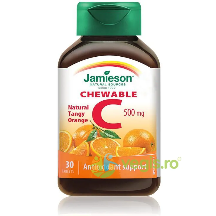 Vitamina C 500mg cu Aroma de Portocala 30tb masticabile JAMIESON LABORATOIRES — preț și oferte