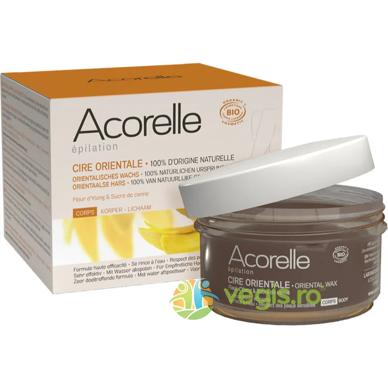 Ceara Depilatoare Orientala pentru Corp, cu Zahar din Trestie si Ylang-Ylang Bio 300g ACORELLE — preț și oferte