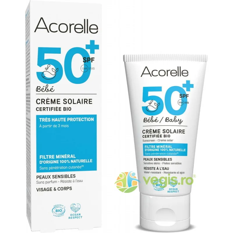 Crema Protectie Solara SPF50 pentru Bebelusi fara Parfum Bio 50ml — preț și oferte