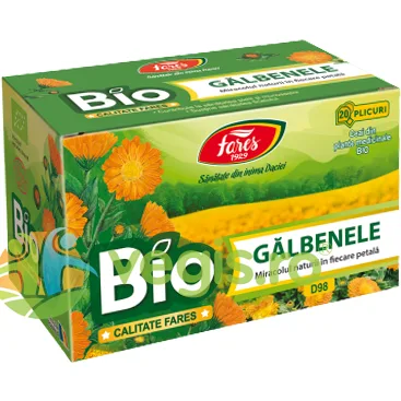 Ceai de Galbenele Ecologic/Bio 20 plicuri FARES — preț și oferte