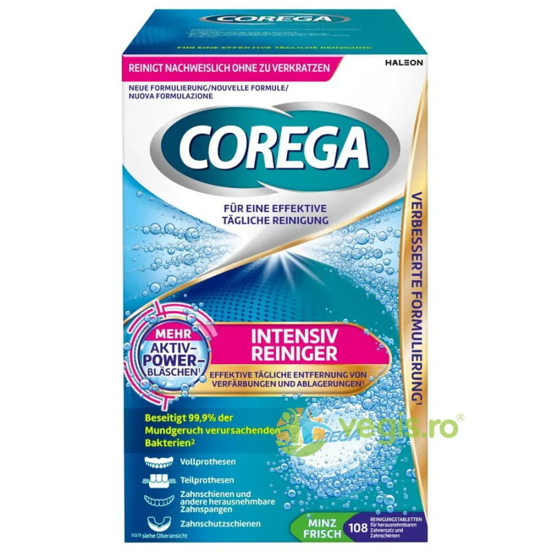 Tablete Efervescente pentru Curatarea Protezei 108buc COREGA — preț și oferte