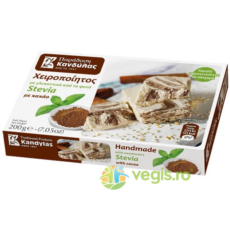 Halva pentru Diabetici din Susan cu Cacao si Stevie fara Zahar 200g KANDYLAS — preț și oferte