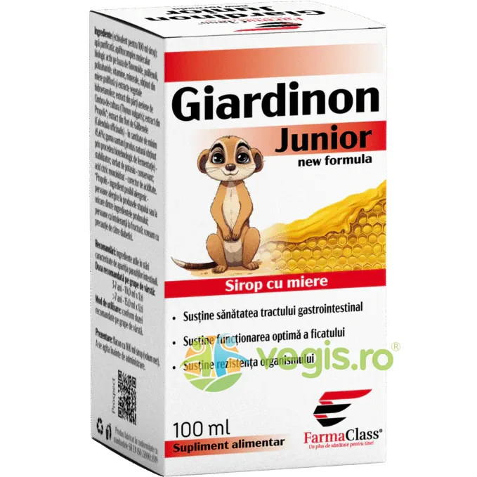 Giardinon Junior Sirop cu Miere 100ml Farmaclass — preț și oferte
