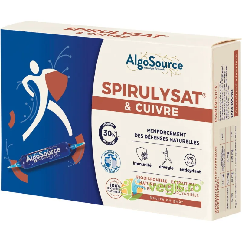 Spirulysat si Cupru 20 fiole ALGOSOURCE — preț și oferte