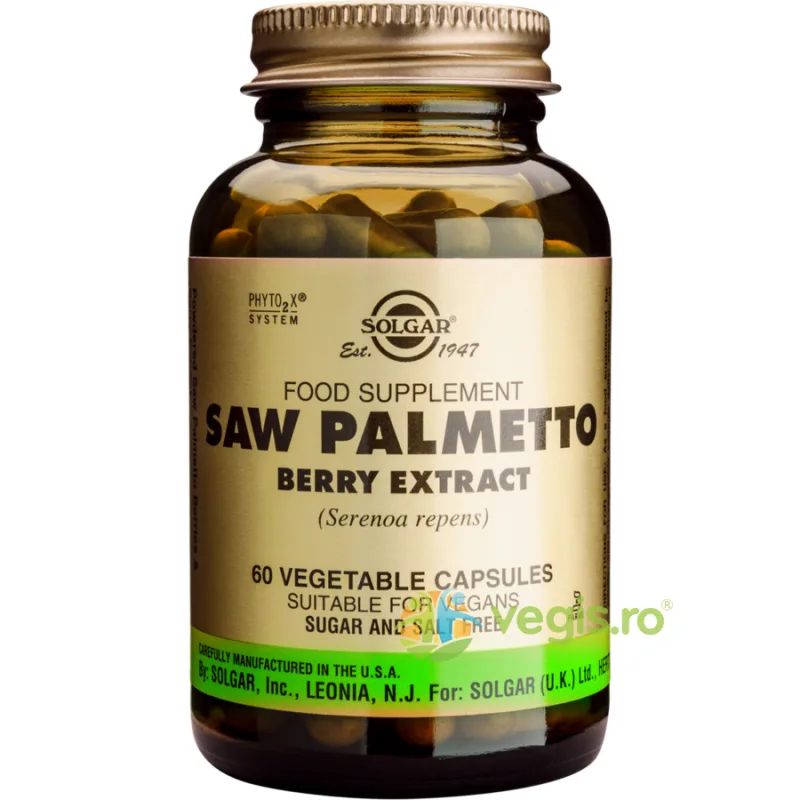 Saw Palmetto Berry Extract 60cps (Palmier pitic) SOLGAR — preț și oferte
