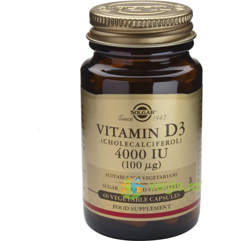 Vitamina D3 4000iu 60 caps veg SOLGAR — preț și oferte