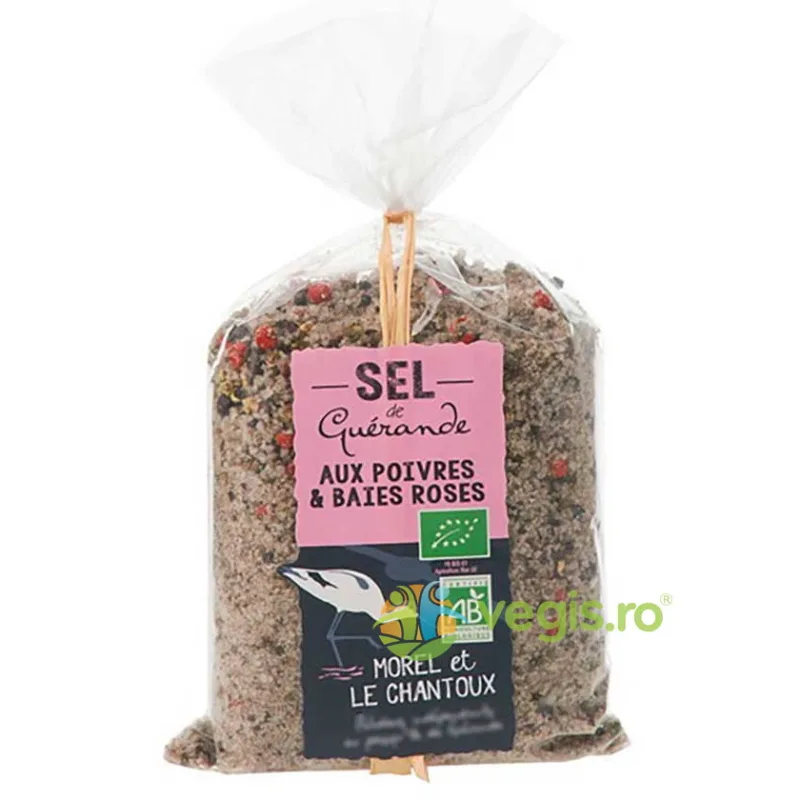 Sare de Mare cu Piper si Boabe de Piper Roz Ecologica/Bio 250g MOREL ET LE CHANTOUX — preț și oferte
