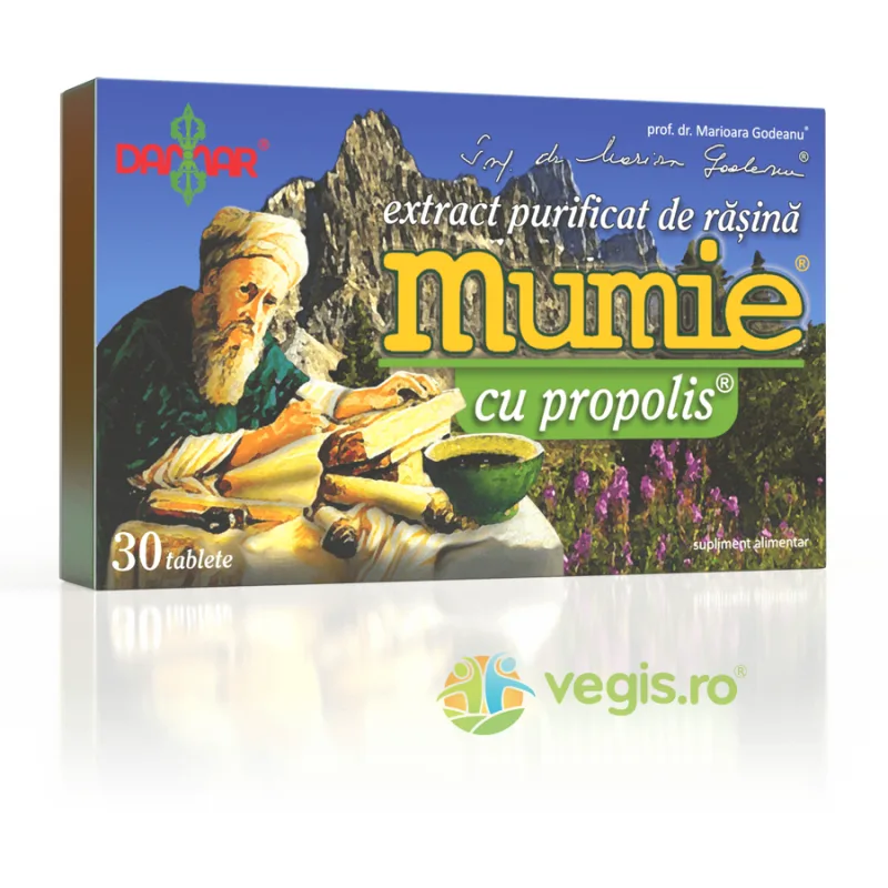 Extract Purificat de Rasina cu Propolis Mumie 30tb DAMAR — preț și oferte