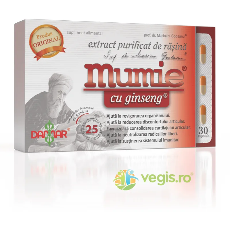 Extract Purificat de Rasina cu Ginseng Mumie 30cps DAMAR — preț și oferte