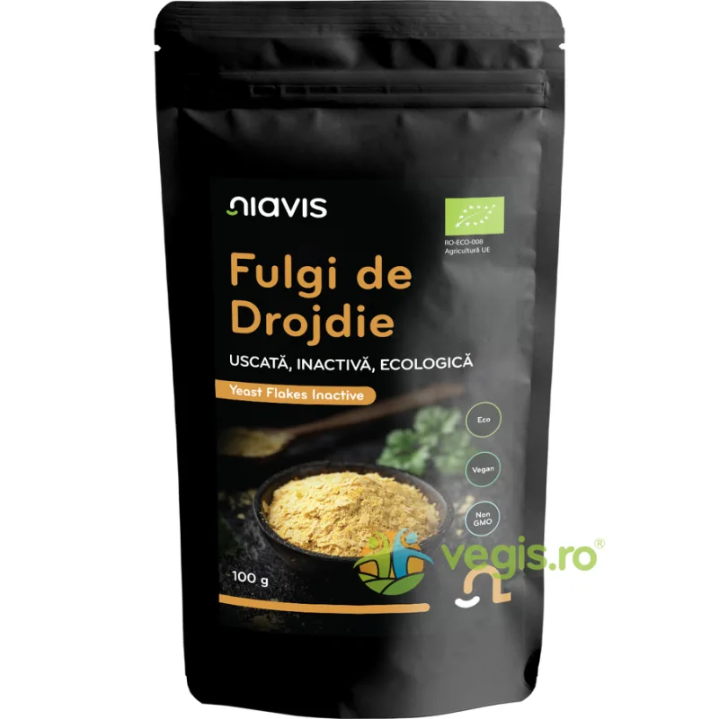 Fulgi de Drojdie Uscata Inactiva Ecologici/Bio 100g NIAVIS — preț și oferte