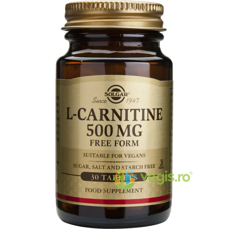 L-Carnitine (L-carnitina) 500mg 30cps SOLGAR — preț și oferte