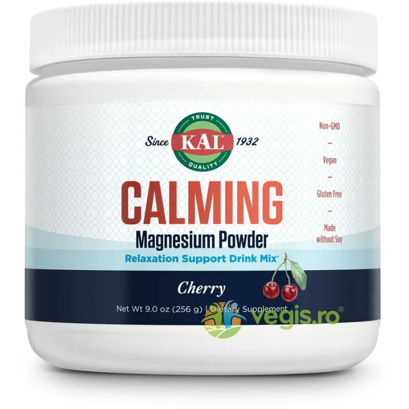Calming Magnesium Powder Cherry (Aroma de Cirese) 256g Secom, Kal — preț și oferte