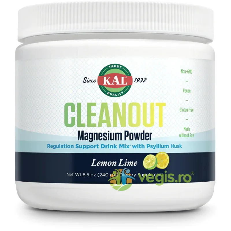 Cleanout Magnesium Powder (Aroma de Lamaie si Lamaie Verde) 240g Secom, Kal — preț și oferte