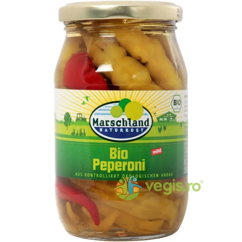 Ardei Iute Mediu in Otet de Mere Ecologic/Bio 320g MARSCHLAND — preț și oferte