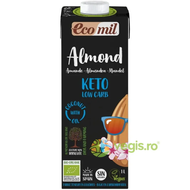 Bautura Vegetala de Migdale Natur Keto Ecologica/Bio 1L EcoMil — preț și oferte