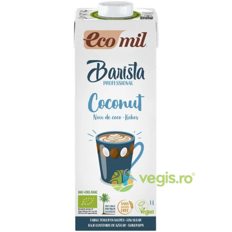 Barista Bautura Vegetala de Cocos pentru Cafea fara Gluten Ecologica/Bio 1L EcoMil — preț și oferte