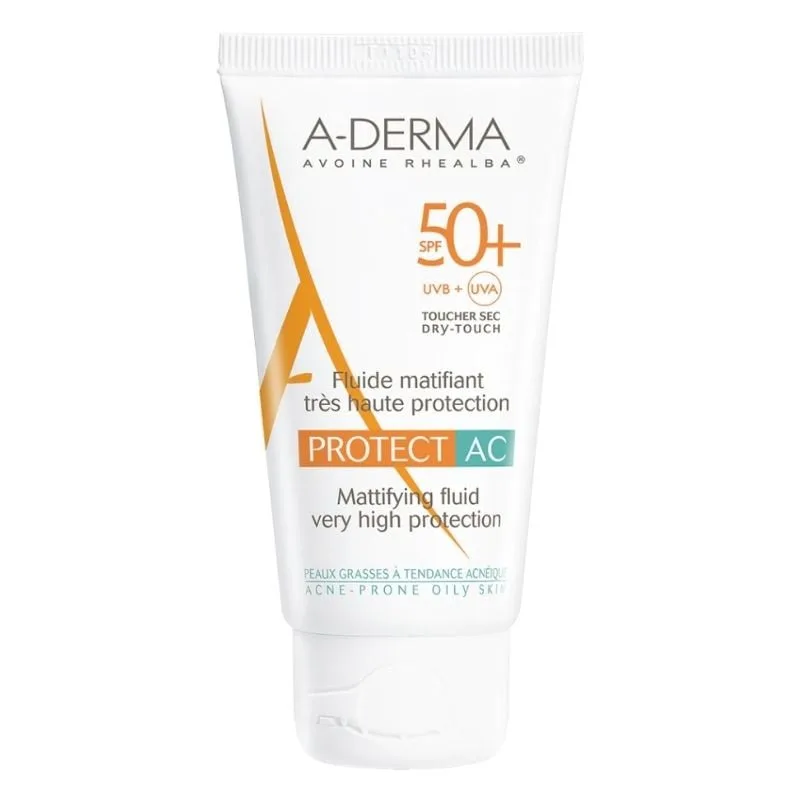 Fluid matifiant pentru protectie solara cu SPF 50+, 40 ml, A-Derma — preț și oferte