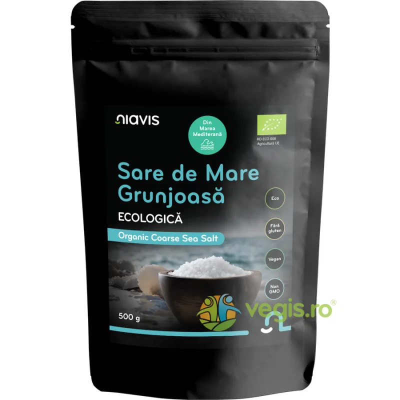 Sare de Mare Grunjoasa Ecologica/Bio 500g NIAVIS — preț și oferte