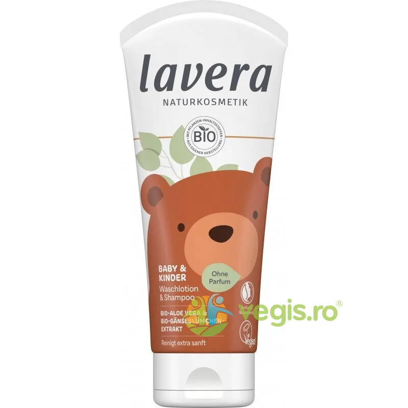 Sampon si Gel de Dus pentru Bebelusi si Copii fara Parfum Bio 200ml LAVERA — preț și oferte