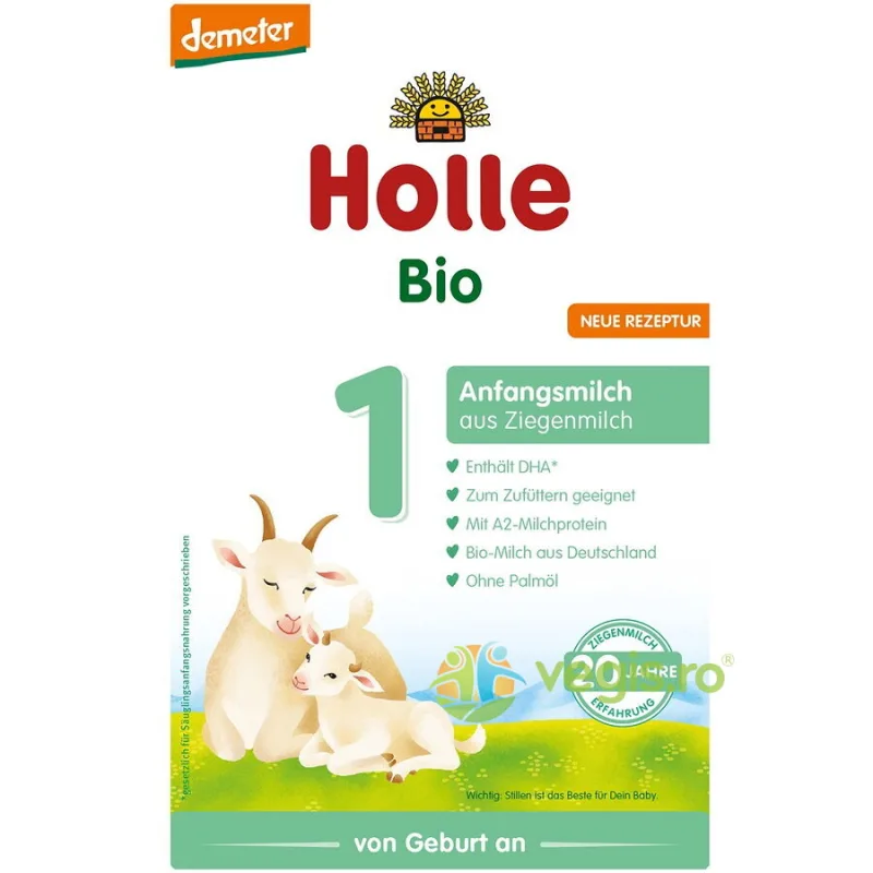 Lapte Praf de Capra pentru Sugari de la Nastere Formula 1 Ecologic/Bio 400g HOLLE — preț și oferte