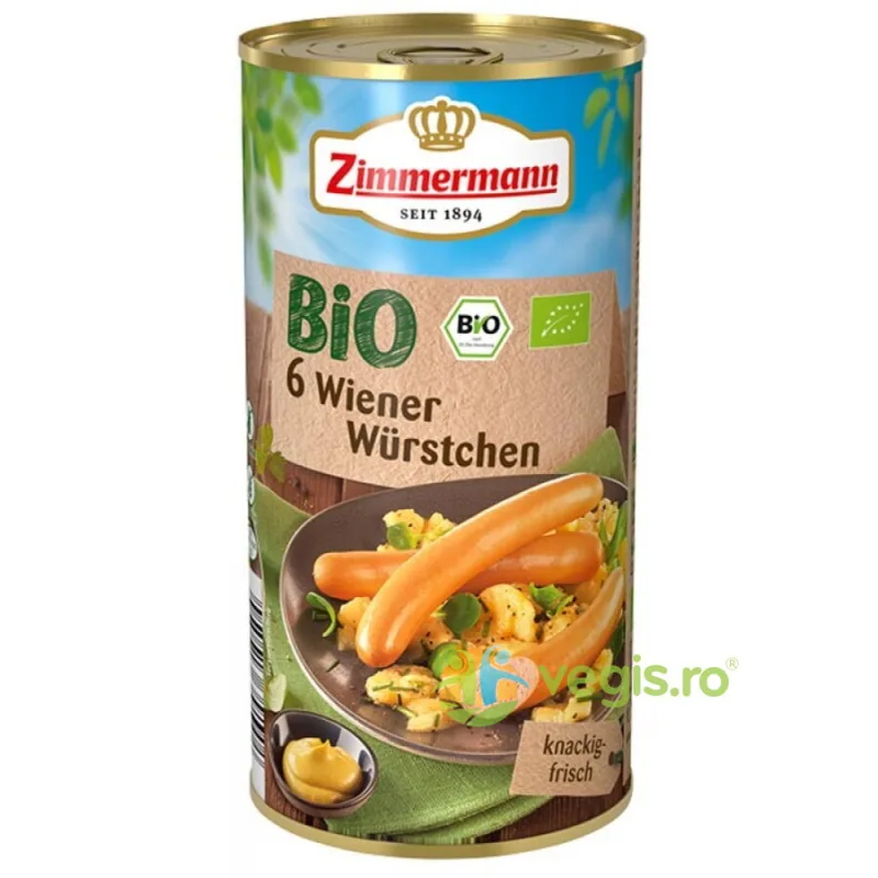 Crenvursti fara Gluten Ecologici/Bio 550g ZIMMERMANN — preț și oferte