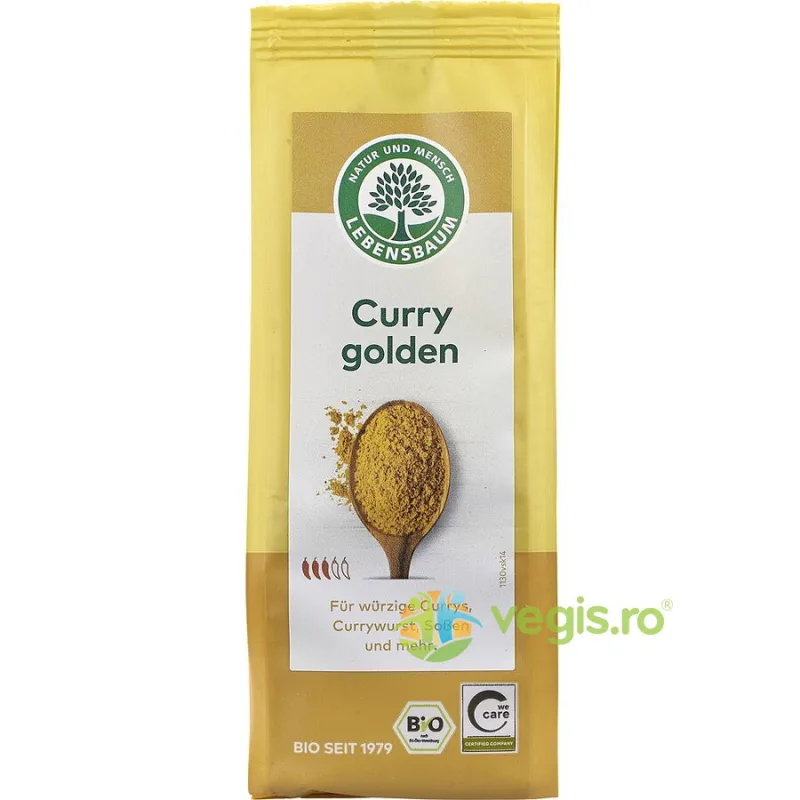Curry Auriu pentru Orez, Legume si Carne Ecologic/Bio 50g LEBENSBAUM — preț și oferte