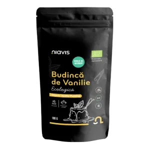Budinca de vanilie Bio fara gluten, 100 g, Niavis