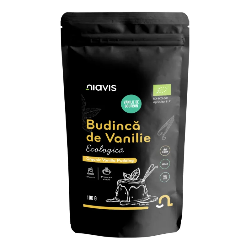 Budinca de vanilie Bio fara gluten, 100 g, Niavis — preț și oferte