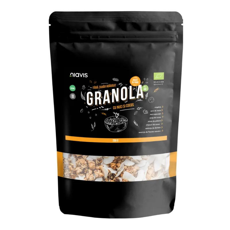 Granola Eco cu nuci si cocos, 200g, Niavis — preț și oferte