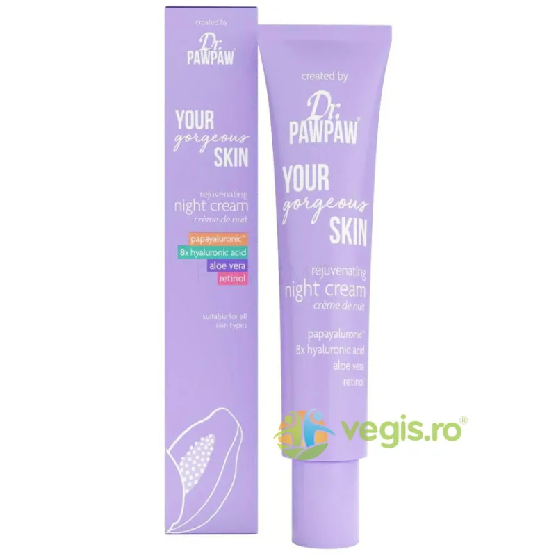 Crema de Noapte Reparatoare cu Papayaluronic Your Gorgeous Skin 45ml — preț și oferte