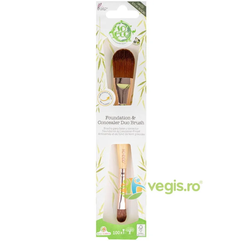 Pensula pentru Fond de Ten si Concealer cu Capat Dublu 1buc SO ECO — preț și oferte