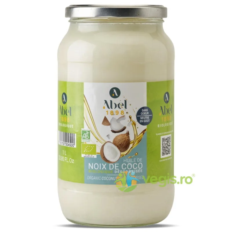 Ulei de Cocos Virgin Dezodorizat (Gust Neutru) pentru Gatit Ecologic/Bio 1L ABEL — preț și oferte