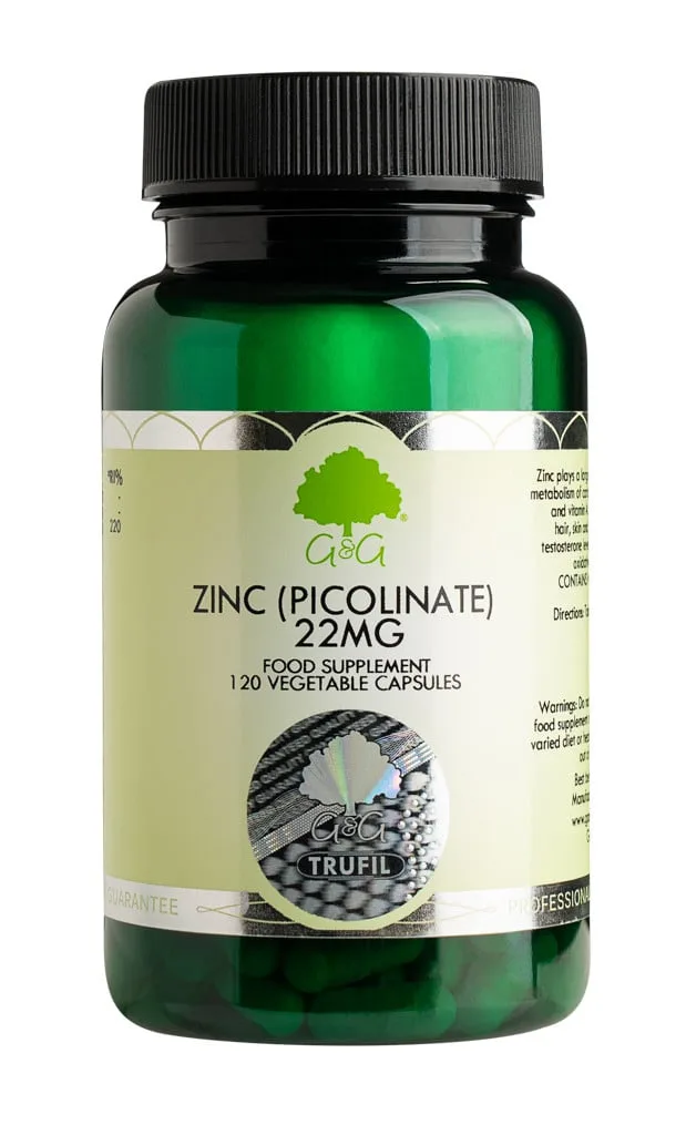 Zinc 22 mg, 120 capsule G&G Vitamins — preț și oferte