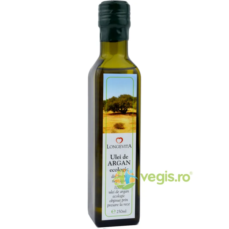 Ulei De Argan Presat La Rece Ecologic / Bio 250ml LONGEVITA — preț și oferte