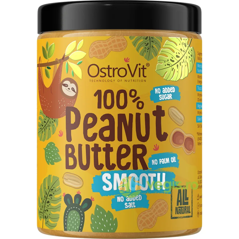 Pasta de Arahide Cremoasa (Peanut Butter Smooth) fara Zahar 1kg OSTROVIT — preț și oferte