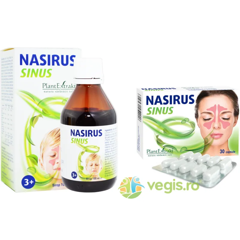 Pachet Sirop Nasirus Sinus 100ml + Nasirus Sinus 30cps PLANTEXTRAKT — preț și oferte