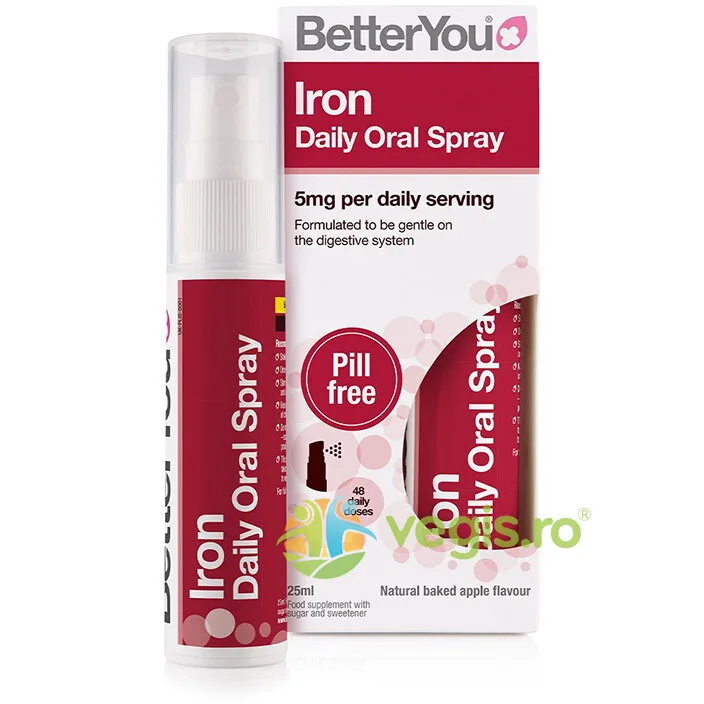 Iron (Fier) Spray Oral pentru adulti si copii 25ml (5mg) BETTER YOU — preț și oferte
