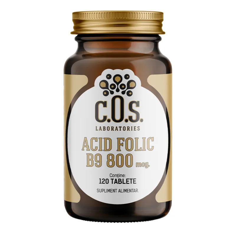 Acid Folic B9 800mcg, 120 tablete, COS Laboratories — preț și oferte