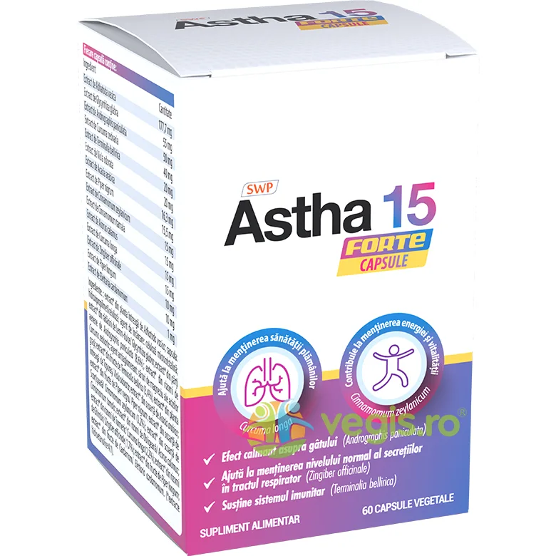 Astha 15 Forte 60cps SUN WAVE PHARMA — preț și oferte