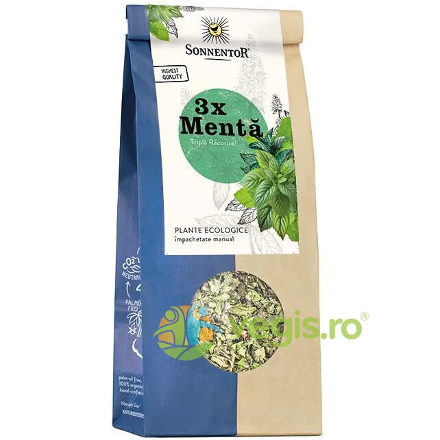 Ceai de Plante 3 x Menta Ecologic/Bio 50g SONNENTOR — preț și oferte