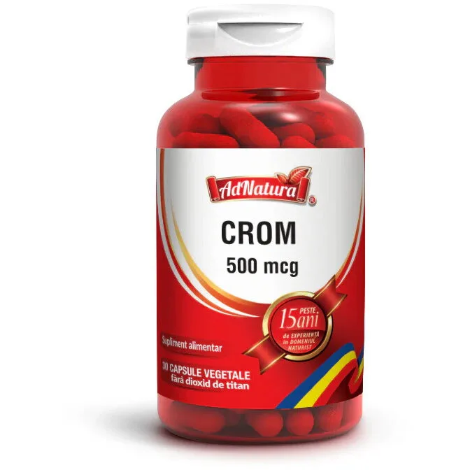 Crom Picolinat 500mcg 30cps ADNATURA — preț și oferte