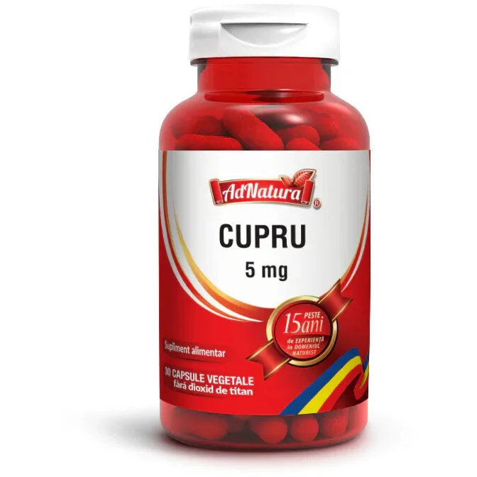 Cupru Gluconat 5mg 30cps ADNATURA — preț și oferte